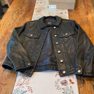 Black leather jacket